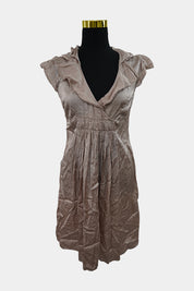 WITCHERY Champagne Frill Dress