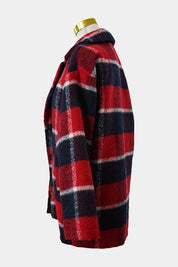 DOTTI Red, Navy Plaid Coat
