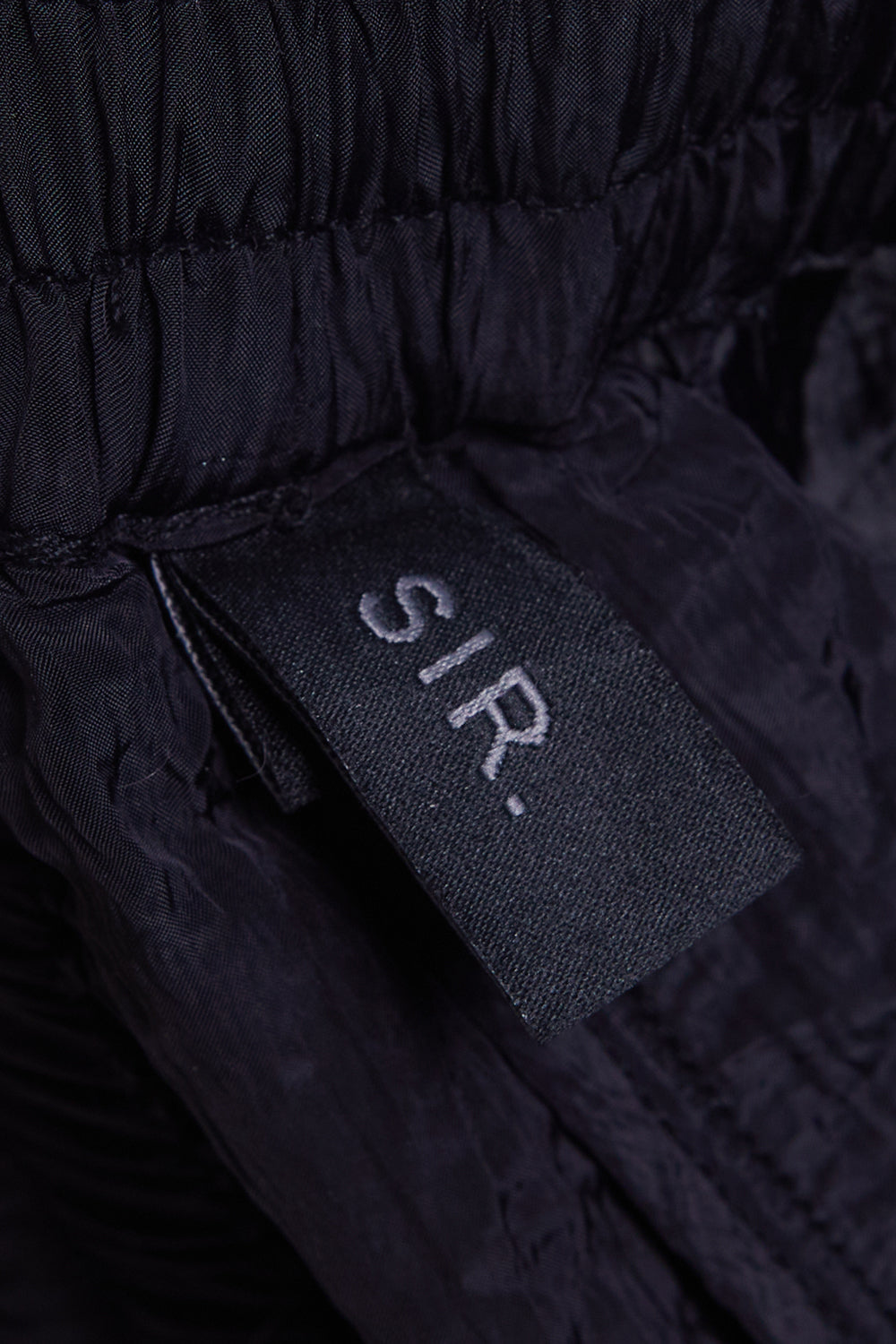 Sir The Label Black Loose Fit Elasticated Waist Pants