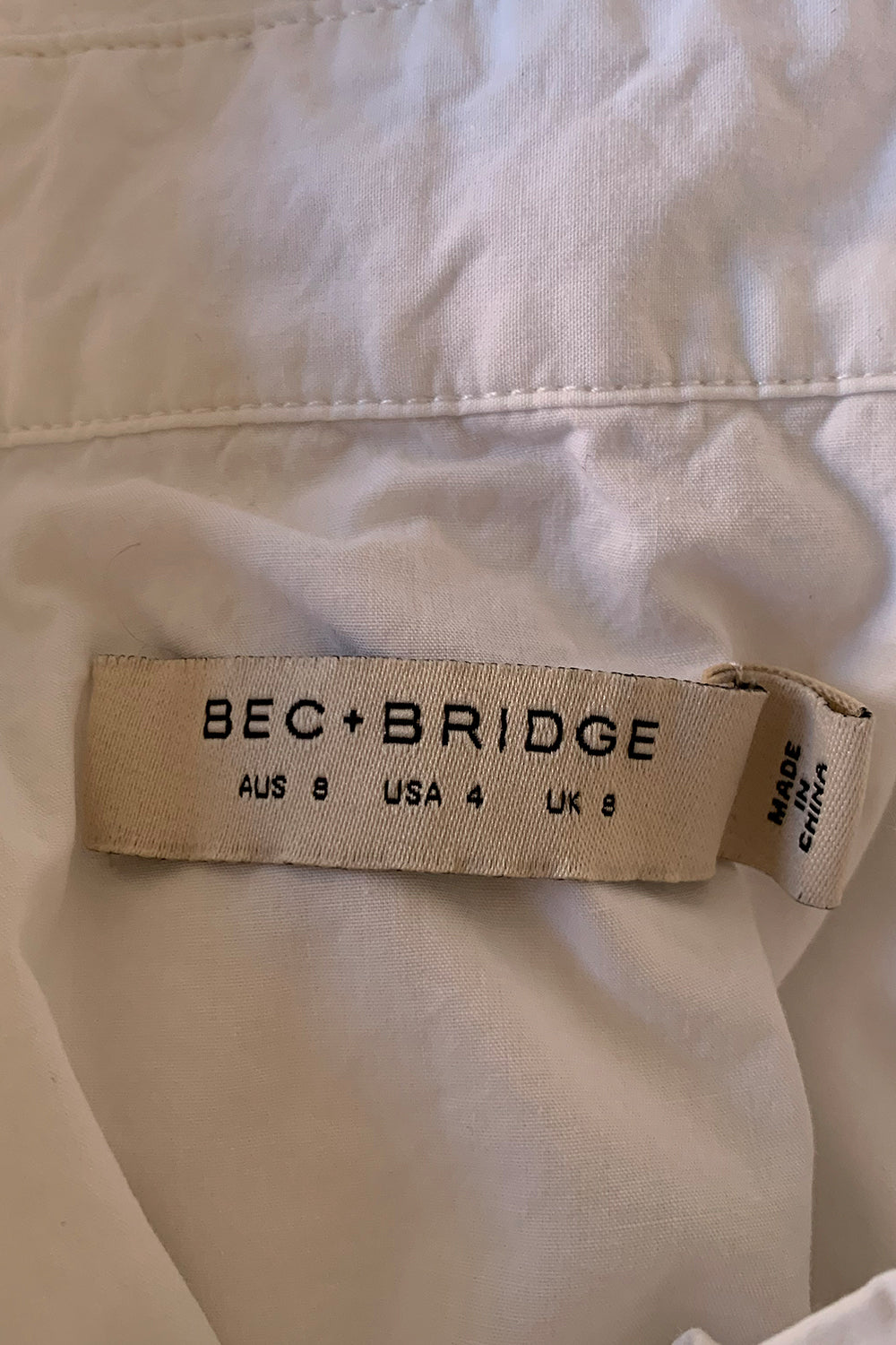Bec + Bridge White Dress