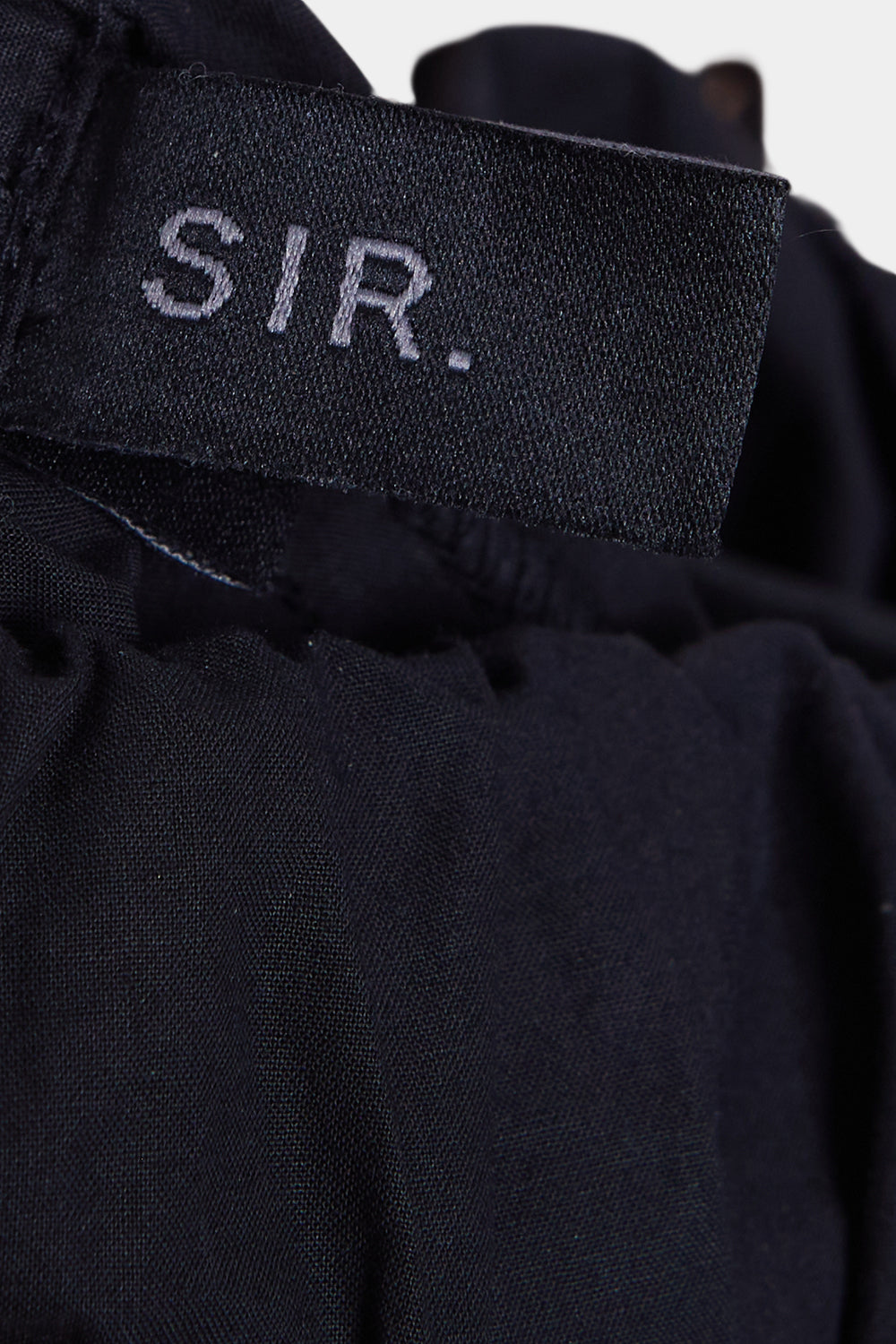 Sir The Label Black Wide Leg Cotton Pants