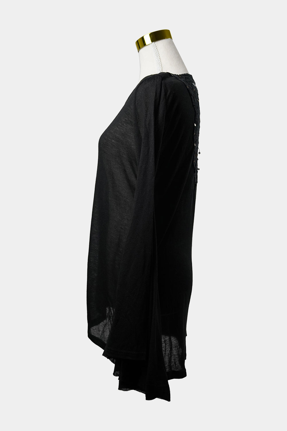 Spicy Sugar Collection Black Winged Long Sleeve Top