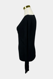 Forever New Black Knit Wrap Top