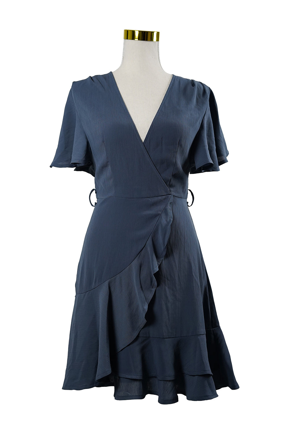 PILGRIM Blue Wrap Mini Dress