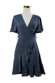 PILGRIM Blue Wrap Mini Dress