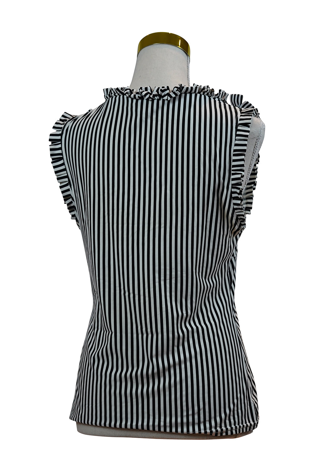 Blanc Nature Black, White Striped Blouse Tank