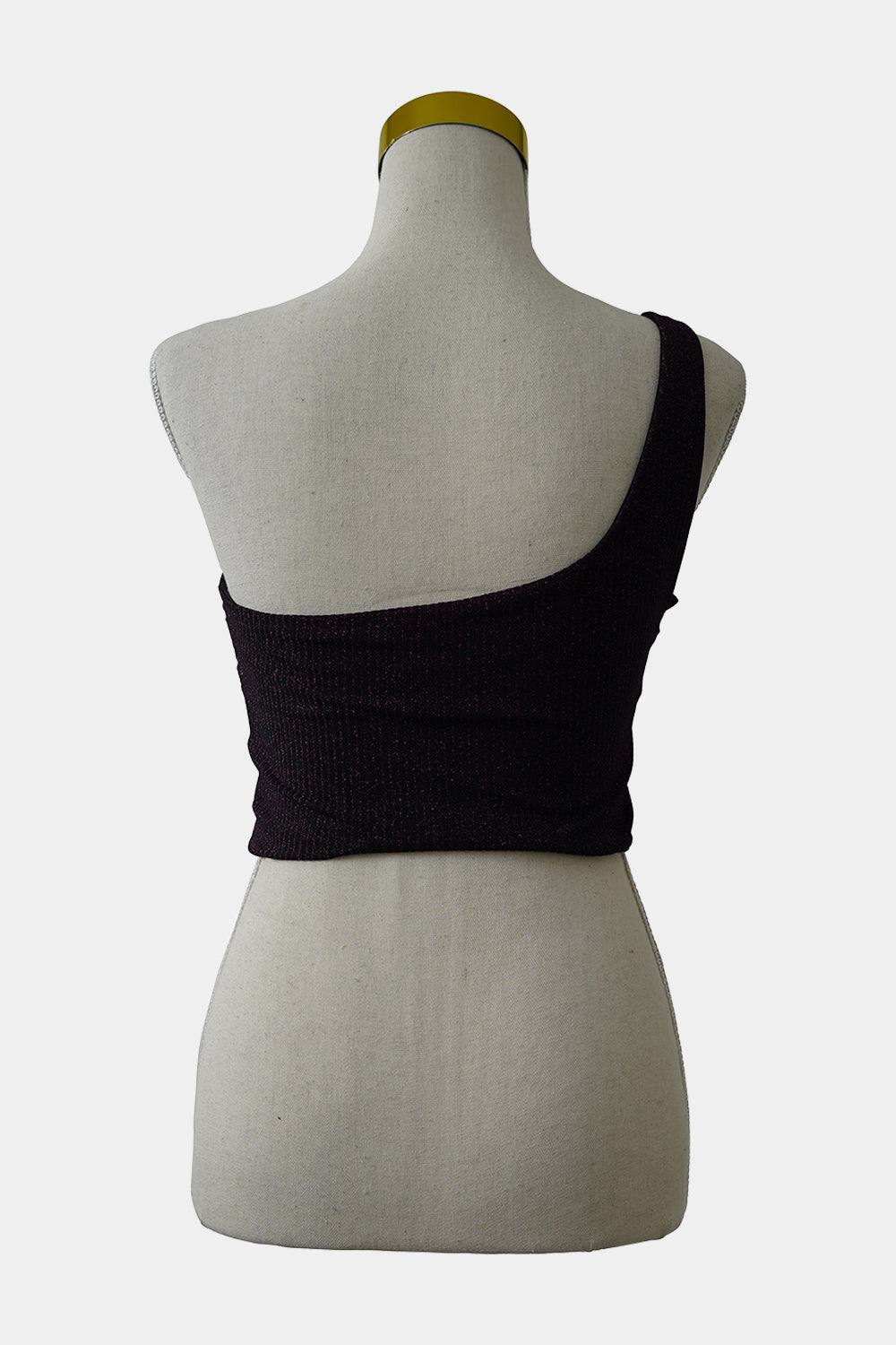 KOOKAI Purple Glitter One Shoulder Crop