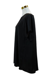 Maestro Fashion Black T-Shirt Blouse