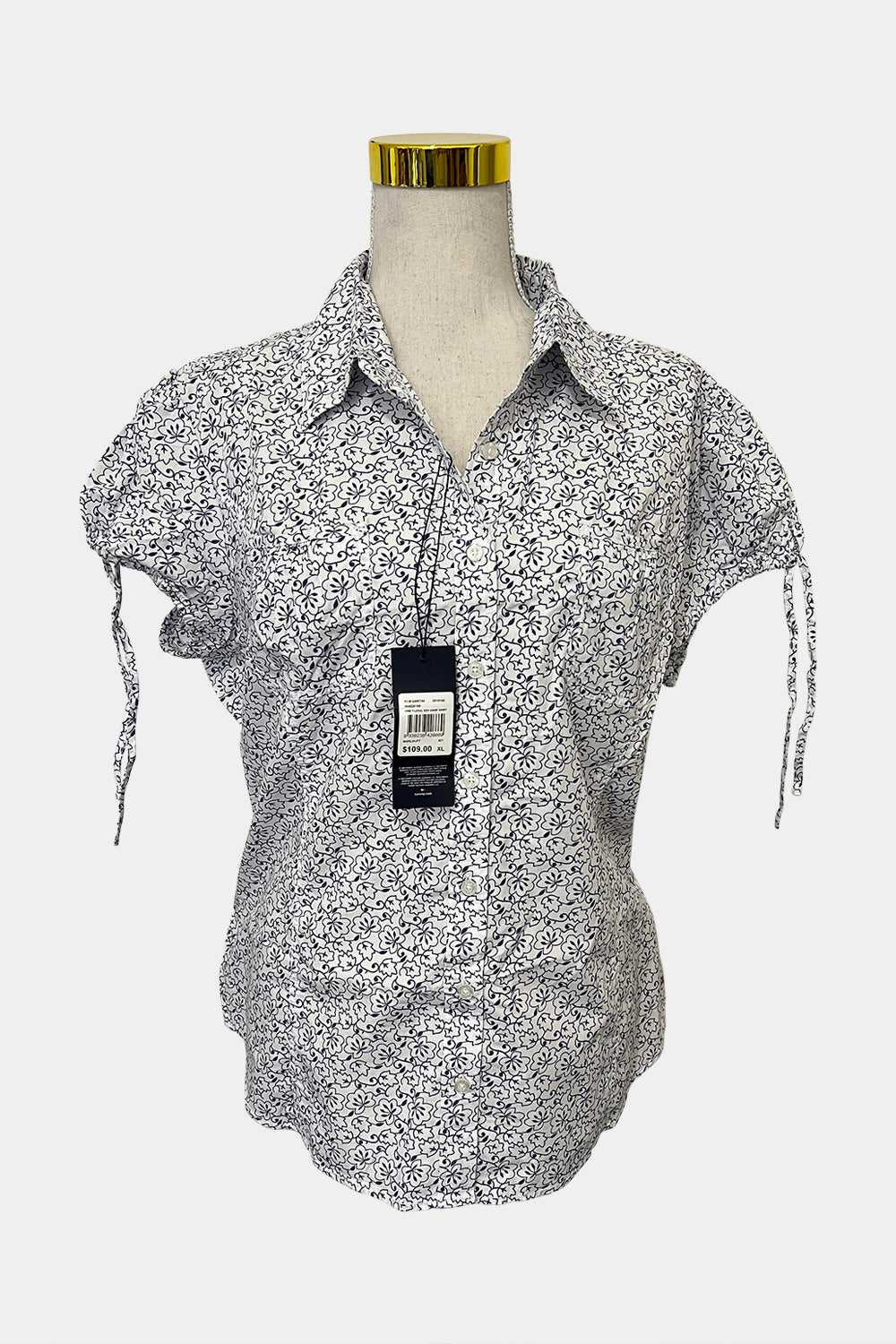 Tommy Hilfiger White and Navi Top