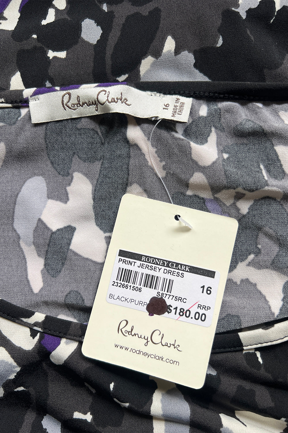 Rodney Clark Black and Purple Dress