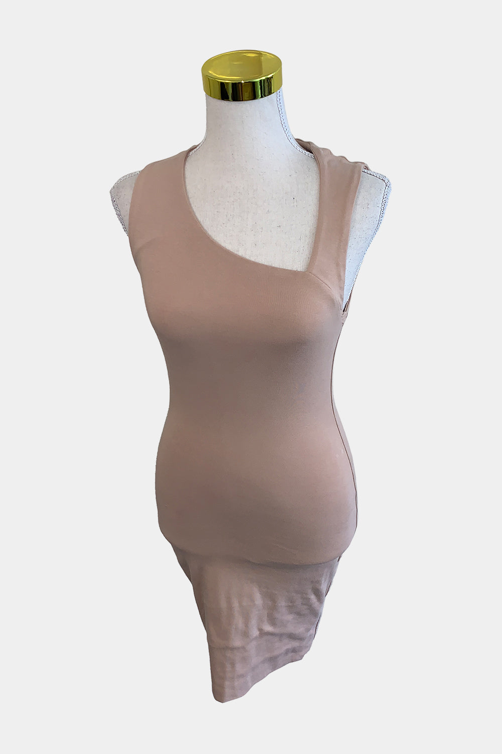 kookai beige dress Elegant Pink One Shoulder Mermaid Long Bridesmaid Dress,PD3265 – AlineBridal main image 0