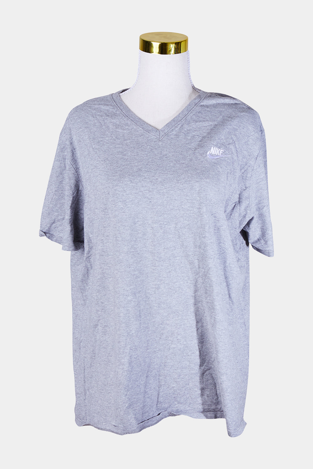 NIKE Grey V Neck Grey Tee