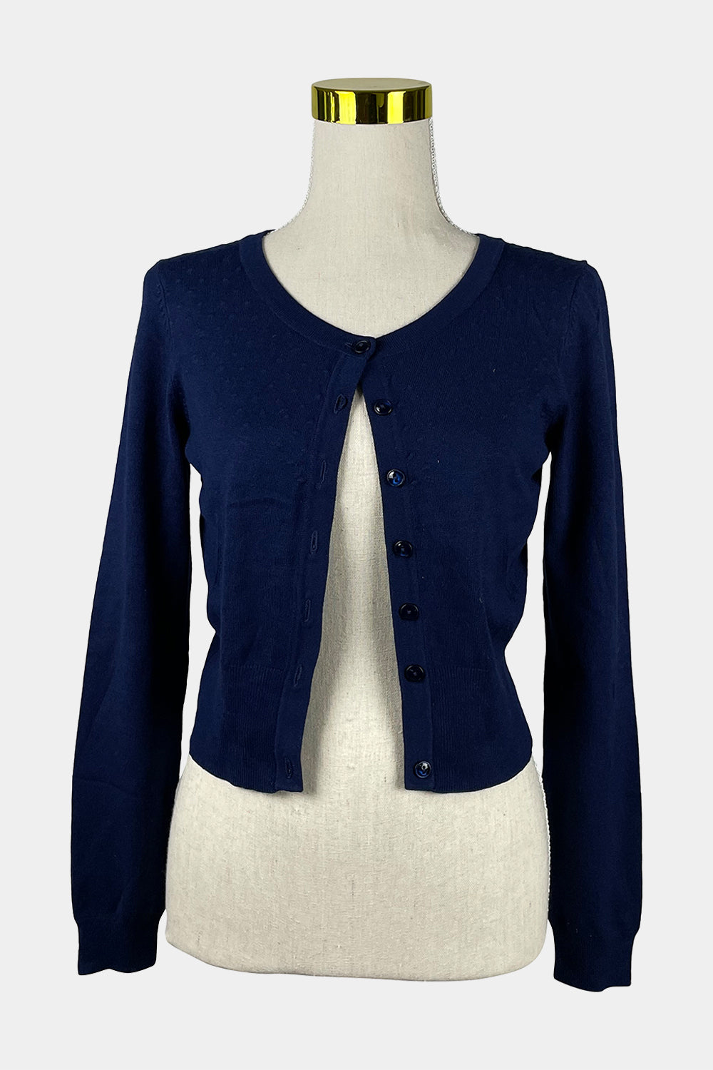 REVIEW Navy Crop Cardigan