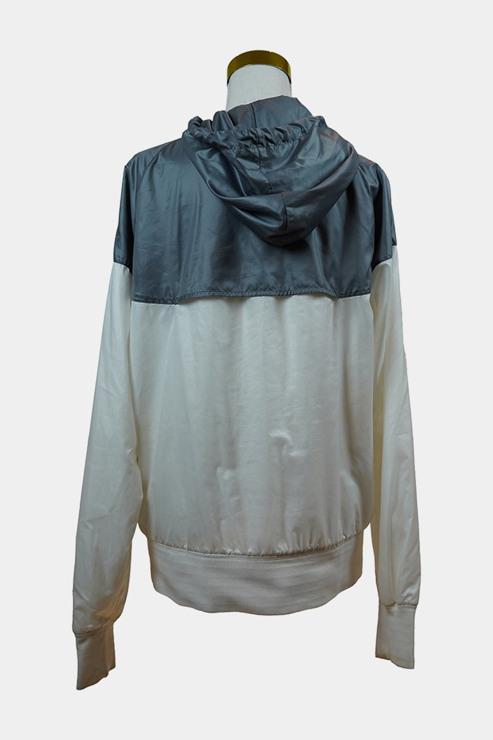 NIKE White, Grey Hooded Spray Jacket