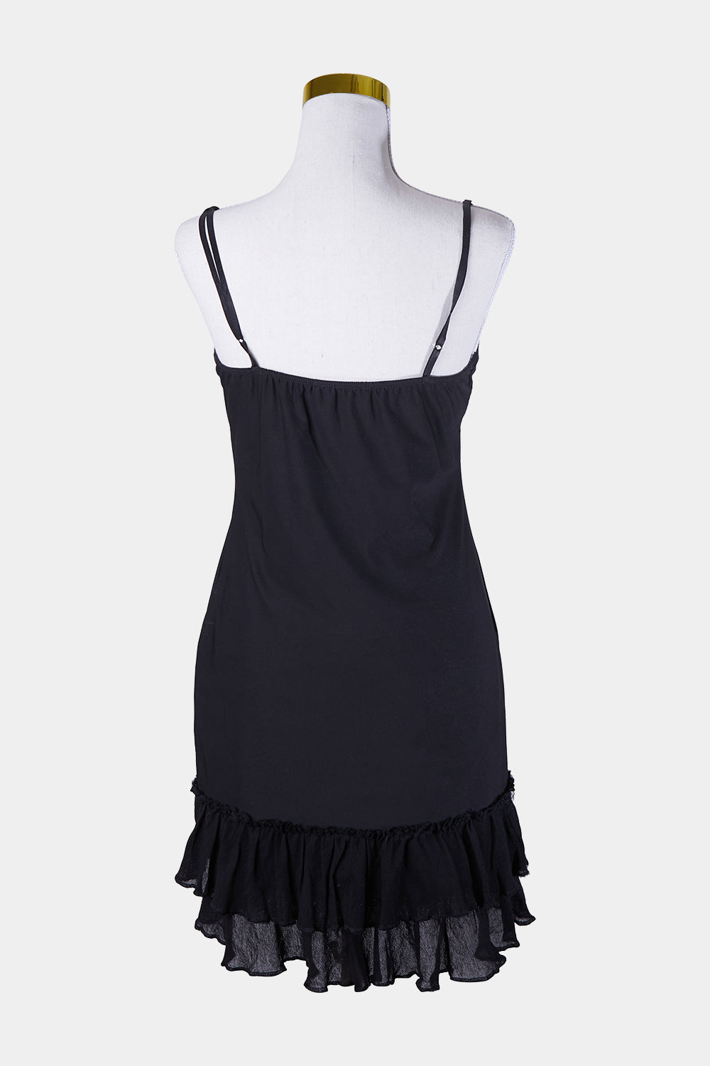 Moss And Spy Black Ruffle Dress