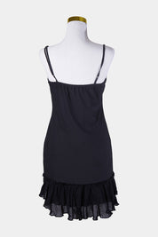 Moss And Spy Black Ruffle Dress