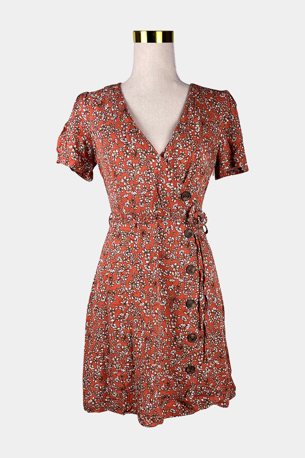 DOTTI Red Floral Wrap Dress – Circular Clothing Co