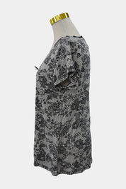 GIVONI Black and White Floral T-Shirt