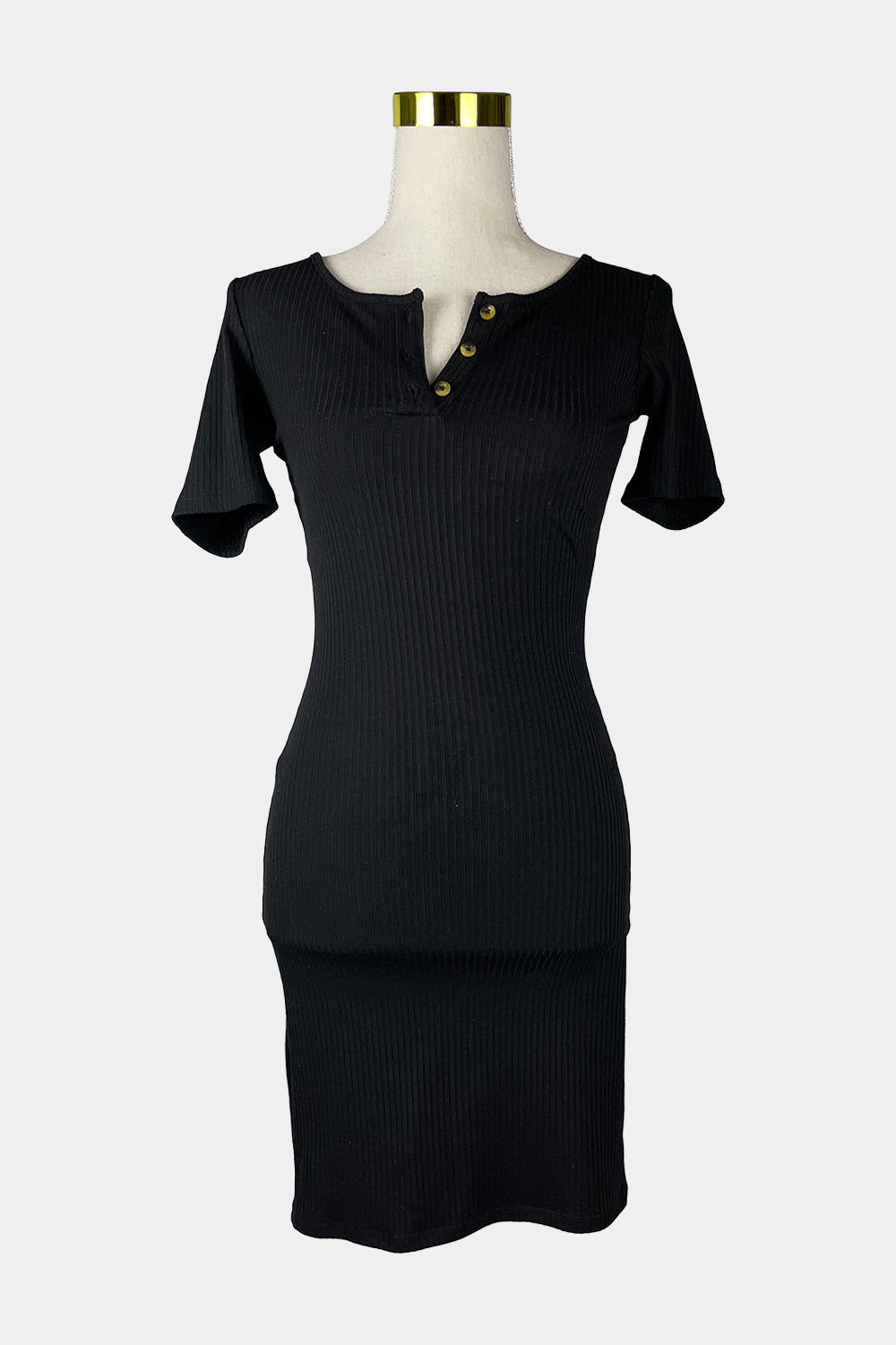 H&M Black Ribbed Knit Midi Dress – Circular Clothing Co