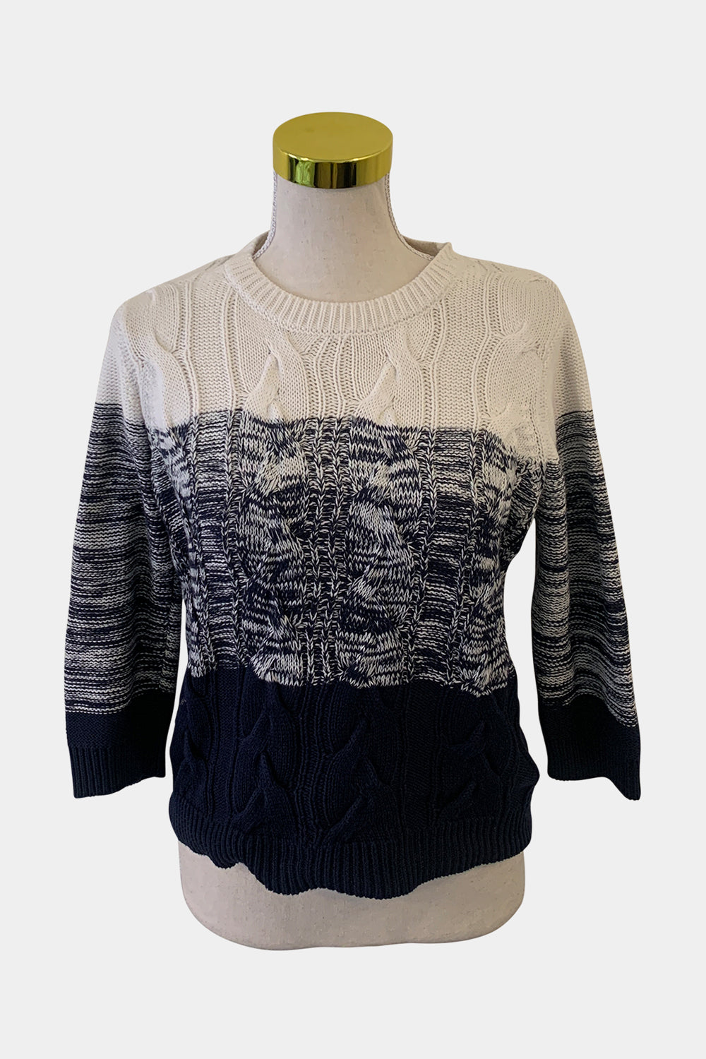 PIPER Blue and White Sweater