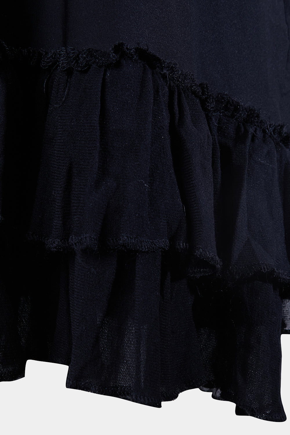 Moss And Spy Black Ruffle Dress