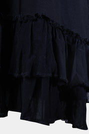 Moss And Spy Black Ruffle Dress