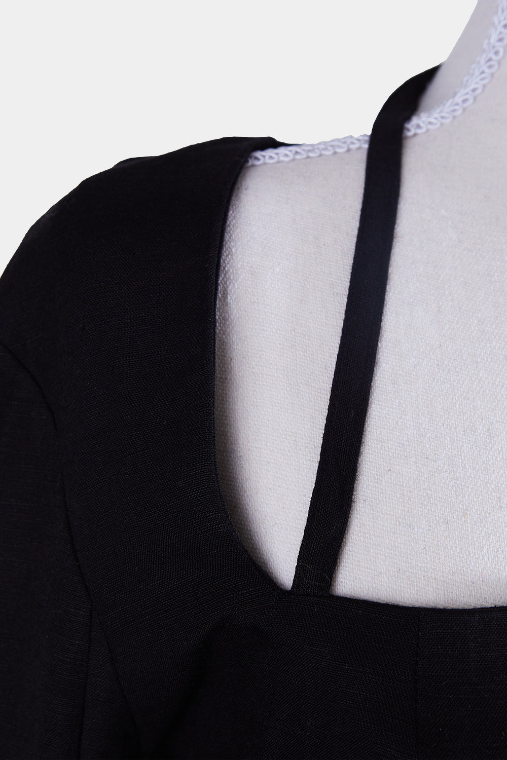 LIONESS Black Halter Long Sleeve Dress