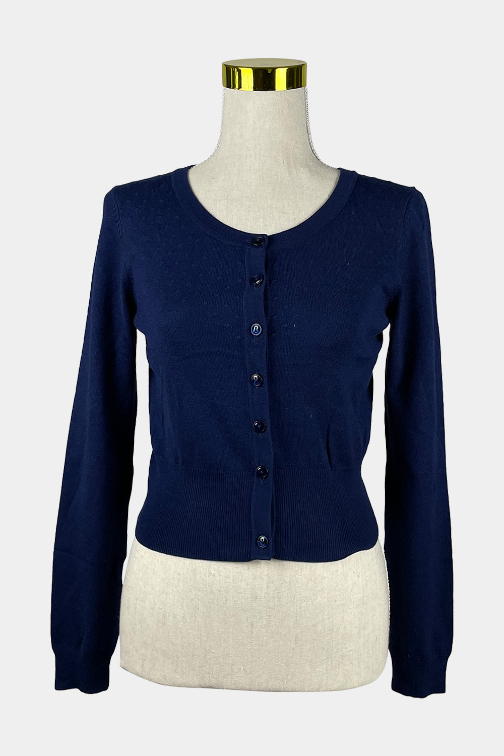 REVIEW Navy Crop Cardigan