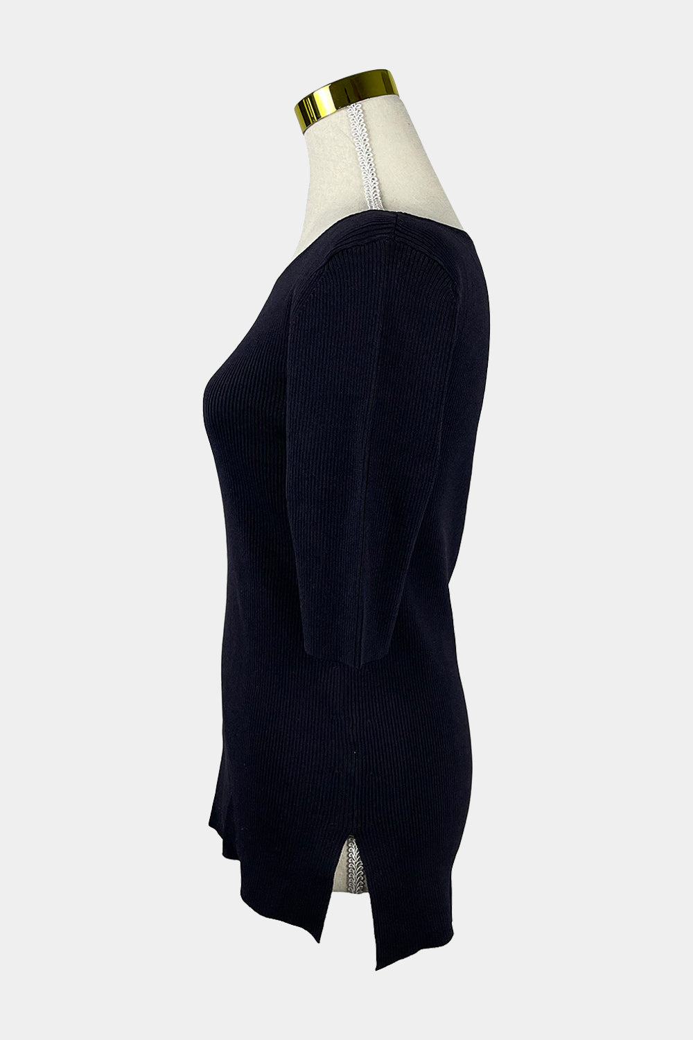 WITCHERY Black Rib Knit Top