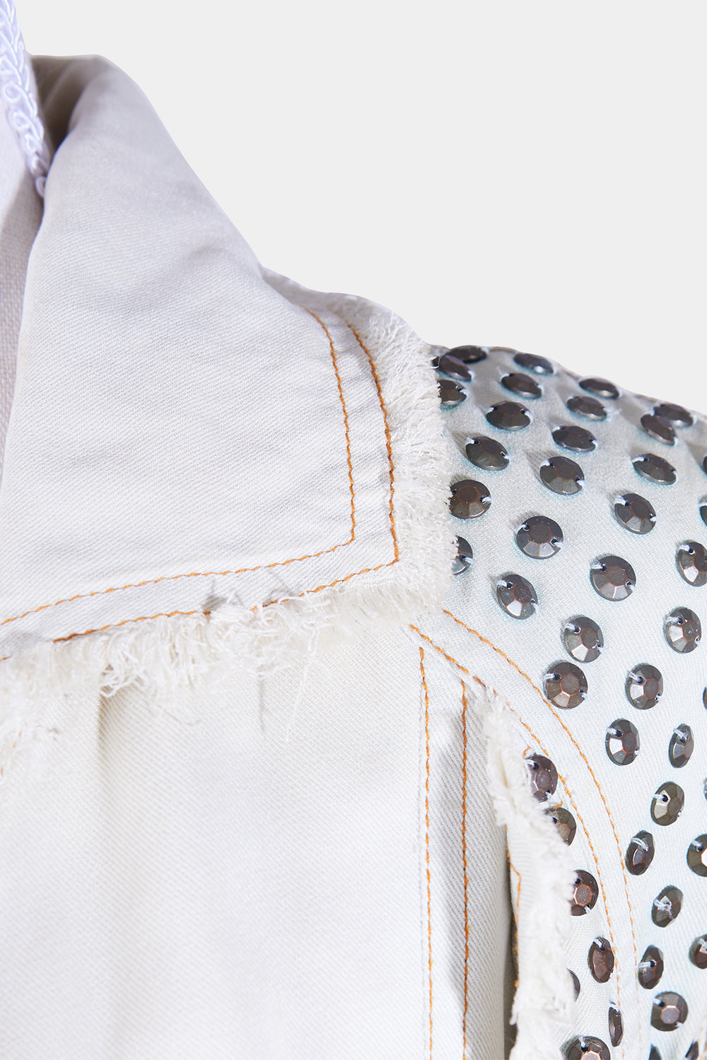 SHAKUHACHI White Studded Vest