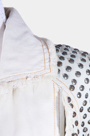 SHAKUHACHI White Studded Vest