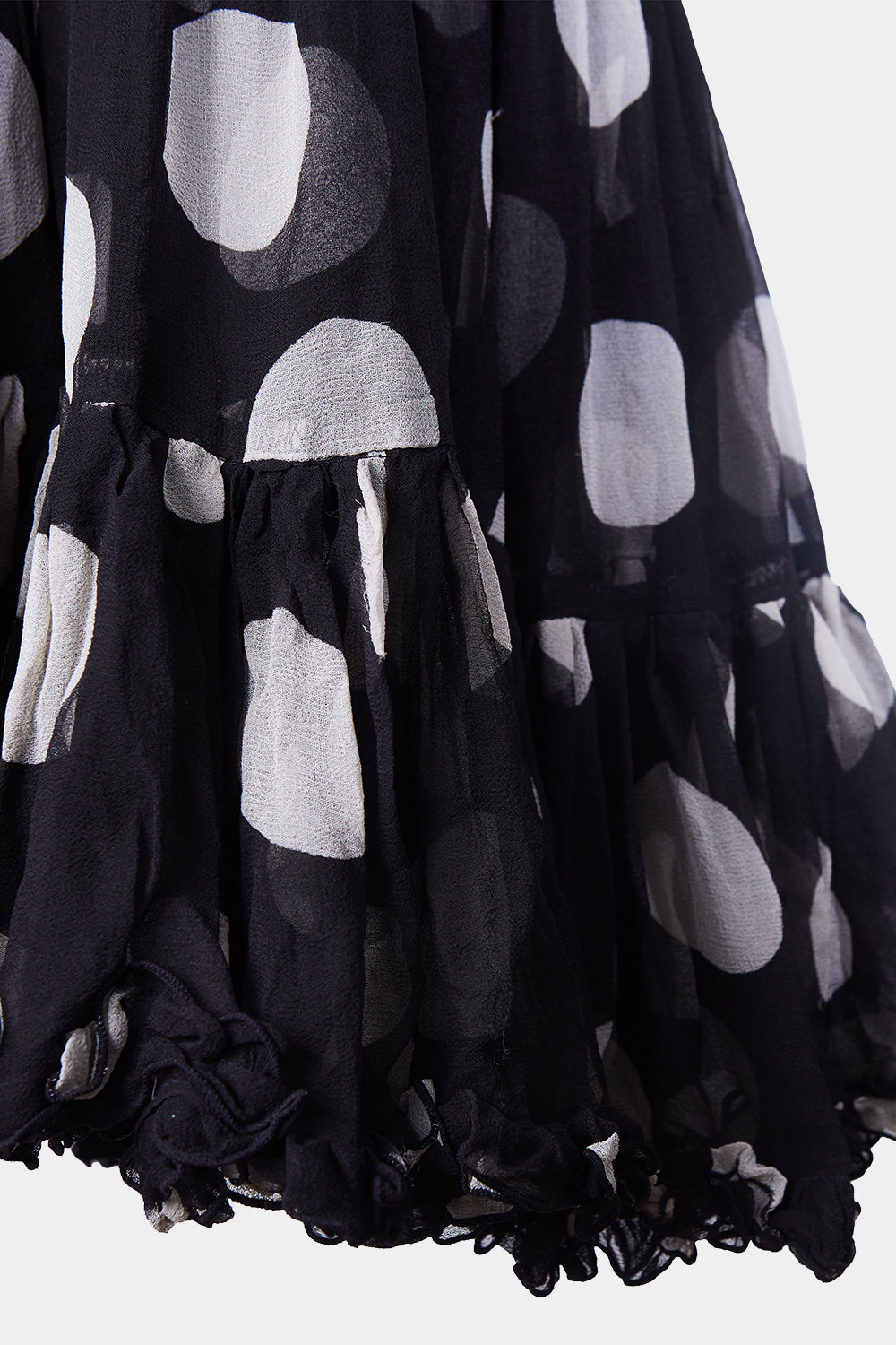 SHAKUHACHI Black, White Polka Dot Dress