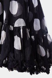 SHAKUHACHI Black, White Polka Dot Dress