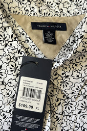 Tommy Hilfiger White and Black Top