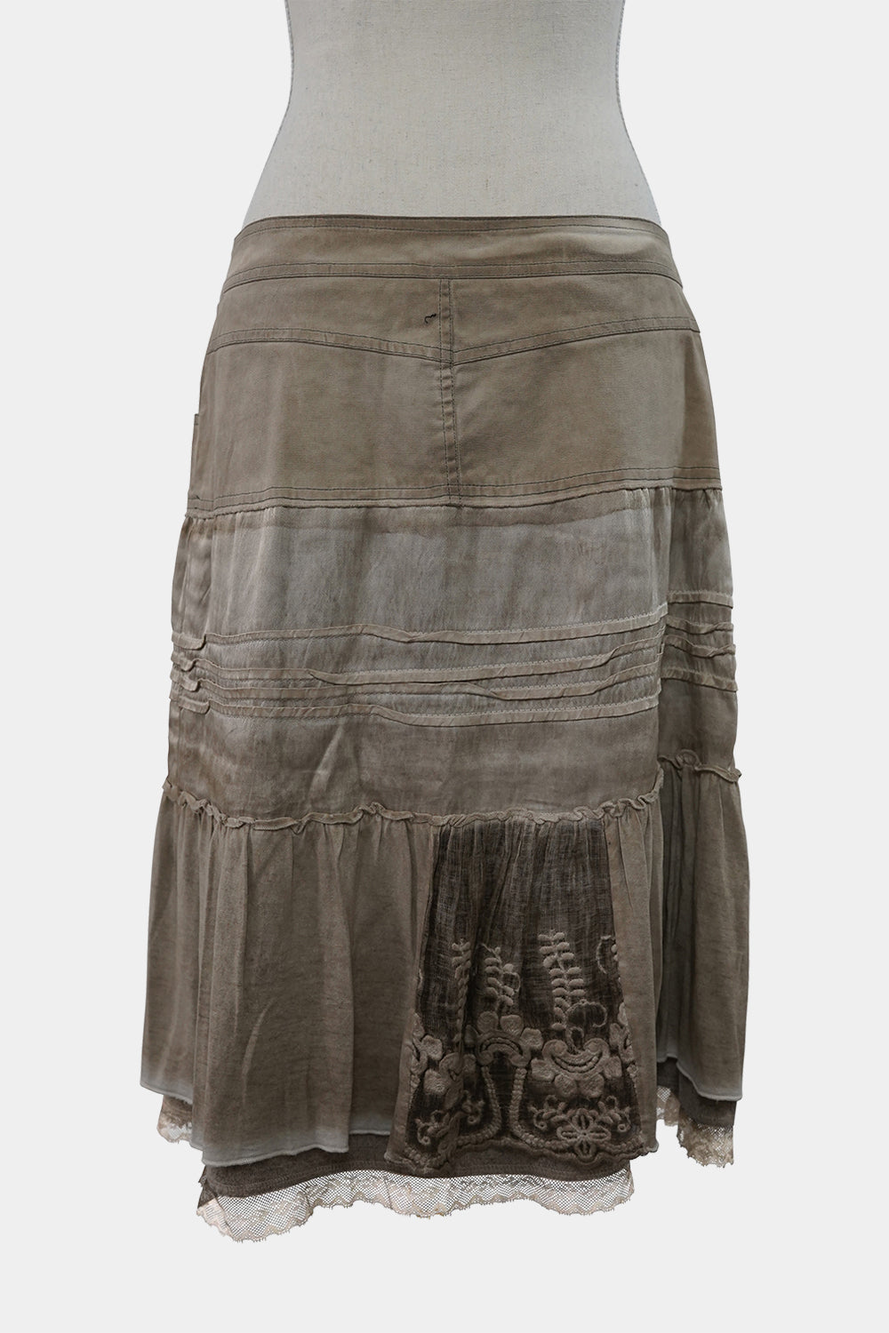 Elisa Cavaletti Brown Midi Skirt