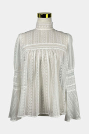 NUNUI White Lace Blouse