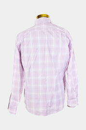 Yves Saint Laurent Pink and White Plaid Button Down Shirt