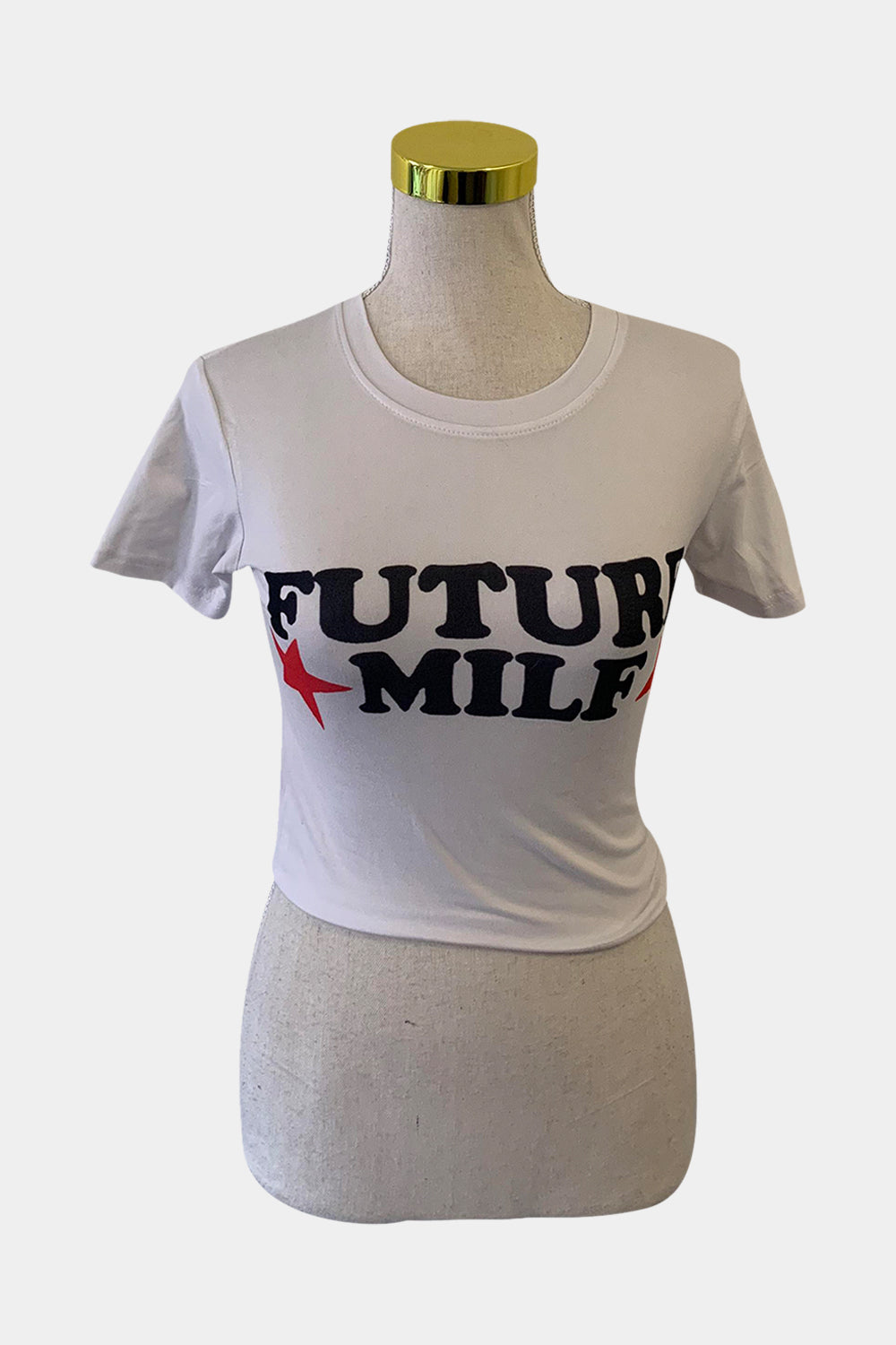 Assorted Brands White Future Milf' Slogan Tshirt