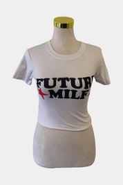 Assorted Brands White Future Milf' Slogan Tshirt