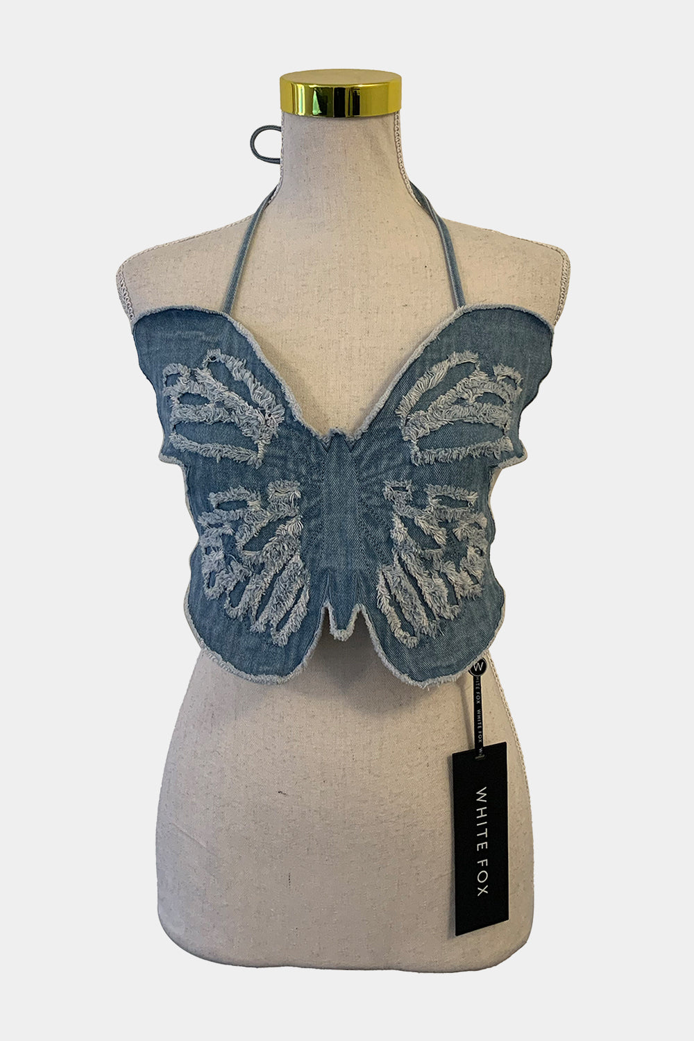 White Fox Blue Denim Top