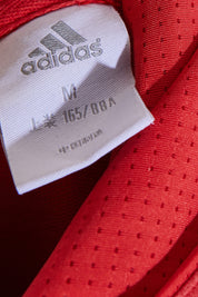 ADIDAS Red Sparkle Detail Hooded Sweater