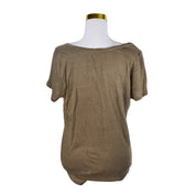 WITCHERY Khaki Loose Linen T Shirt