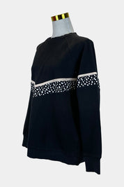 White Fox Black Sweatshirt