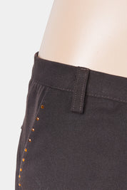 Assorted Brands Brown Diamante Embellished Low Rise Pants