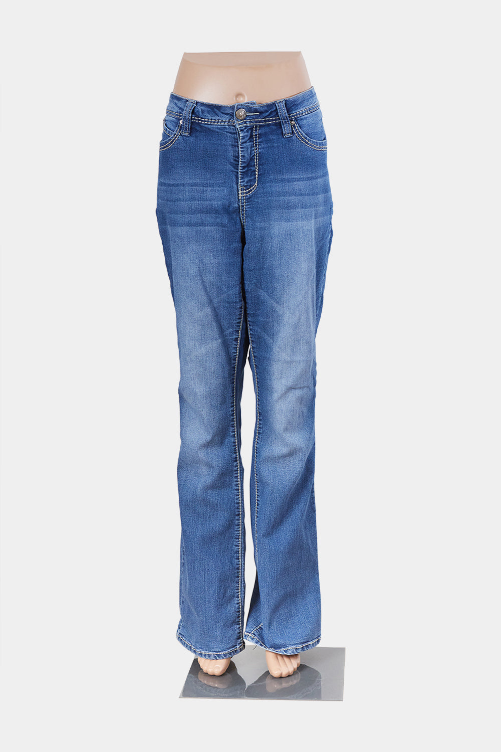 ROYALTY Blue Low Rise Stitch Detail Jeans