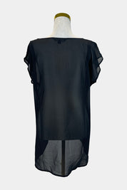 GLASSONS Black Sheer Top