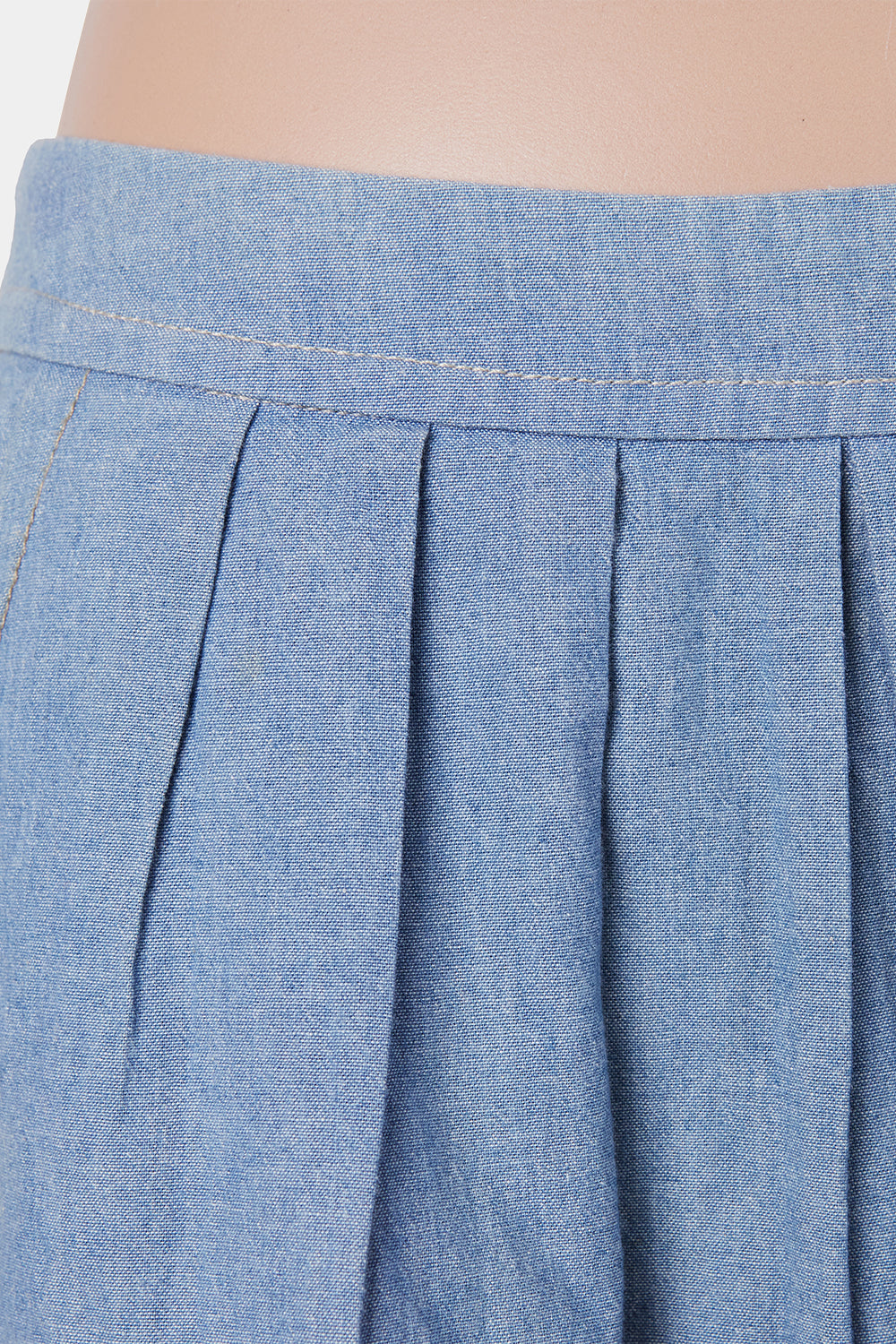 GORMAN Blue Chambray Midi Skirt