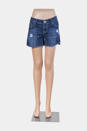 Rue 21 Blue Distressed Denim Shorts