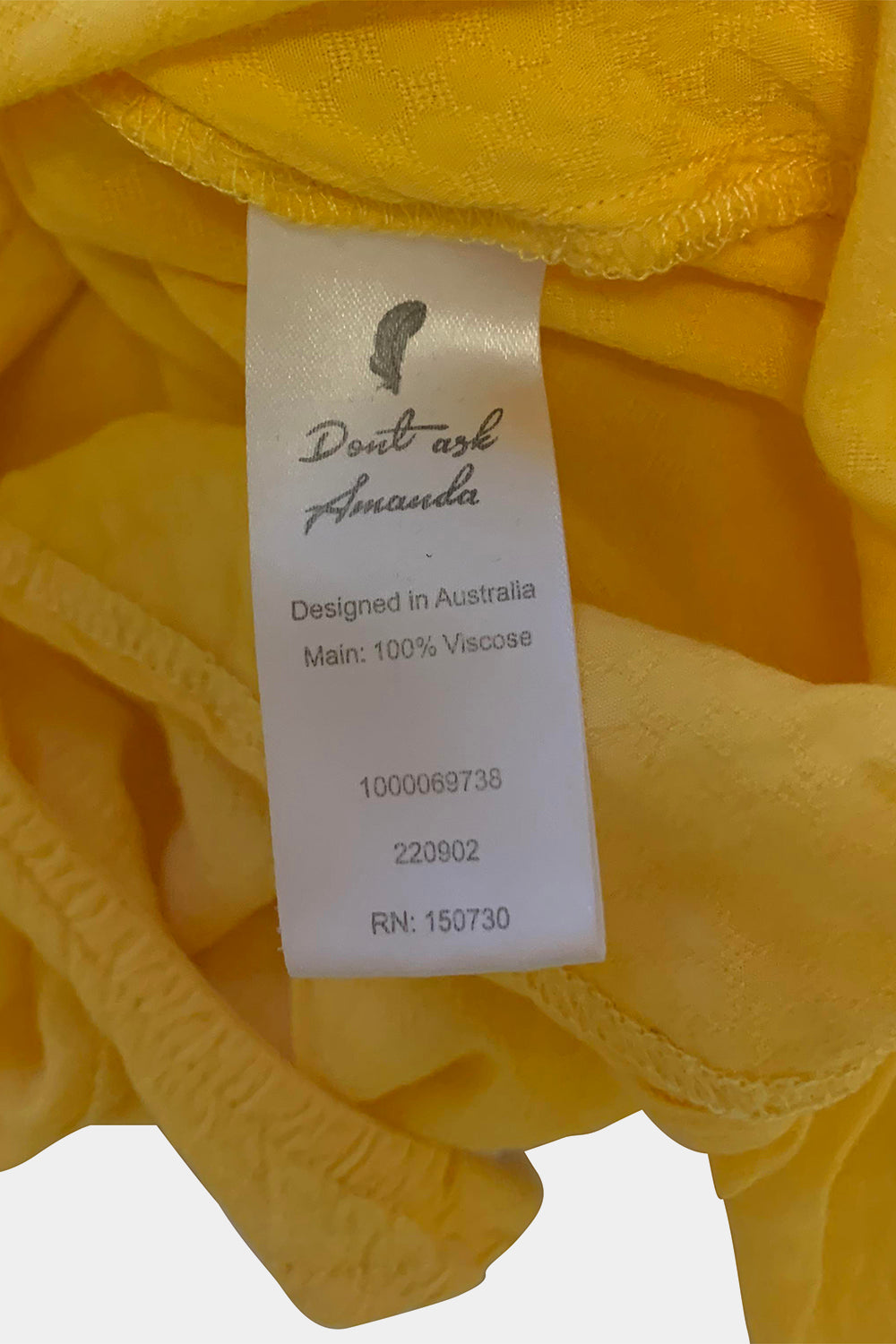 Dont Ask Amanda Yellow Top