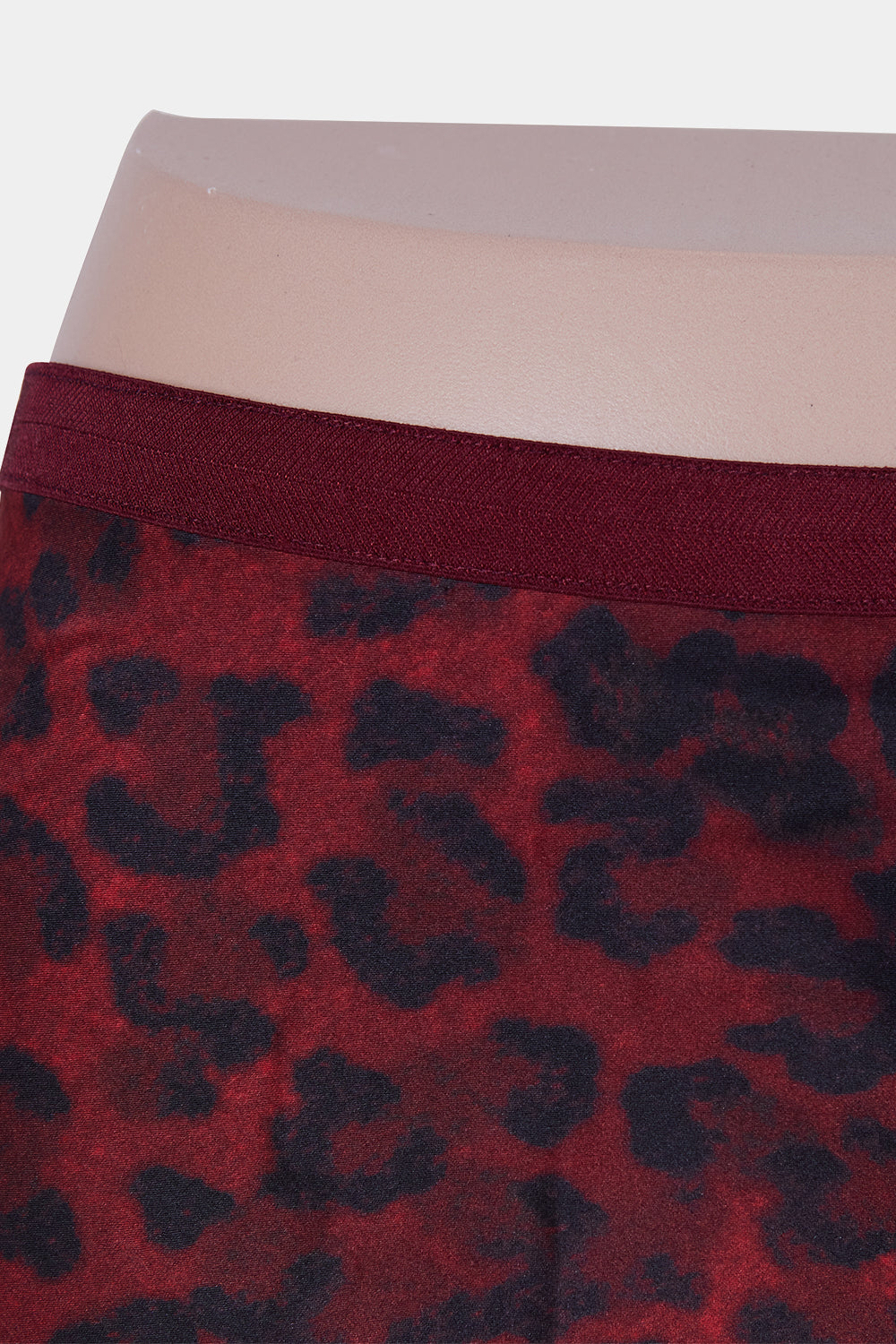Anine Bing Burgundy Leopard Print Bias Slip Skirt